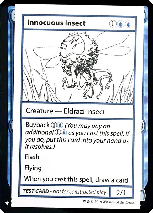 ■エンブレムあり■《Innocuous Insect》[Mystery Booster Playtest Cards] 青R